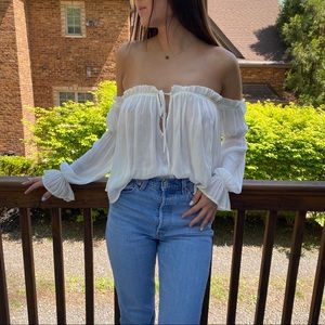 Off the Shoulder Flowy Long Sleeve